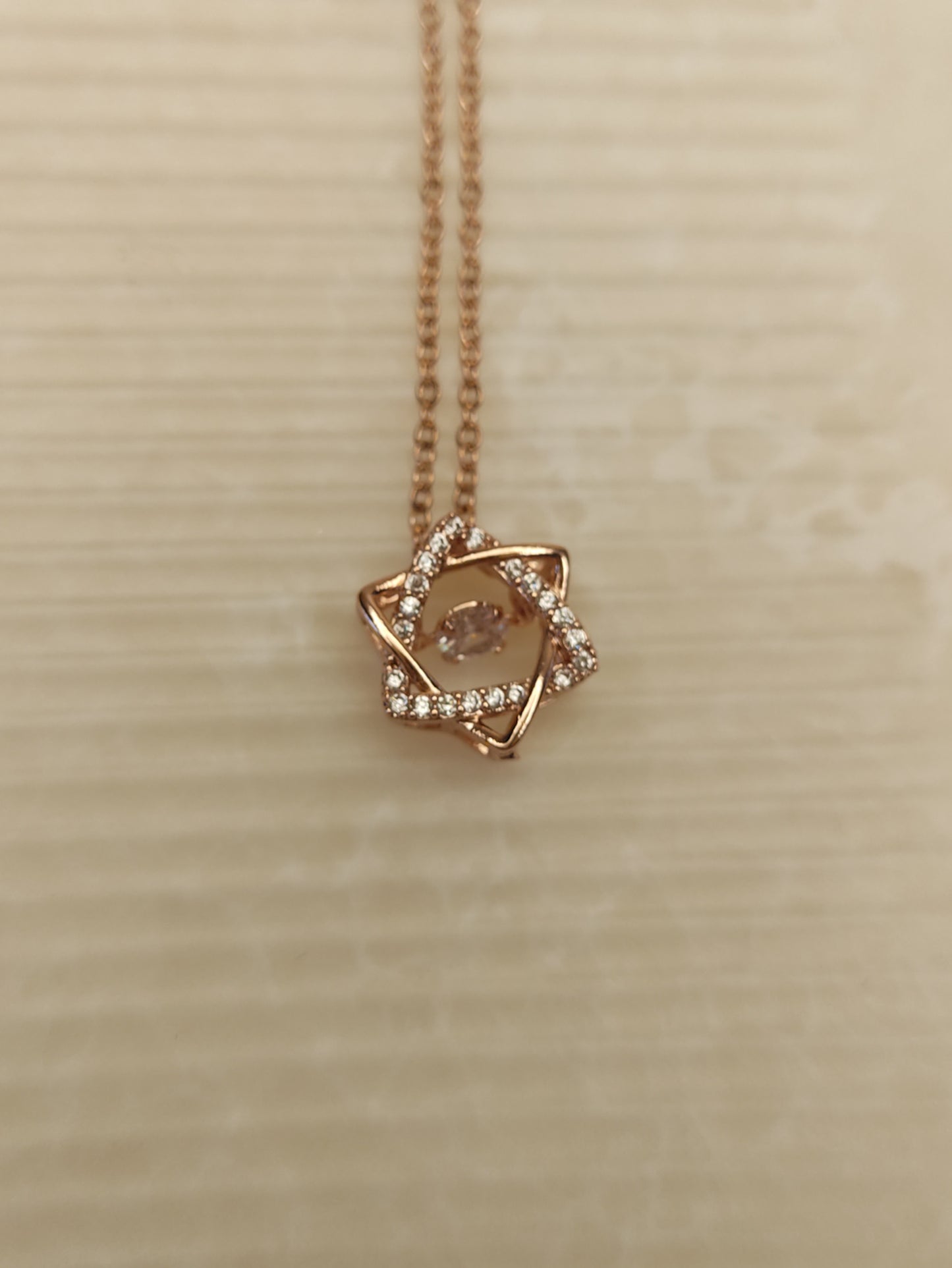 215  Rose Gold Star Necklace