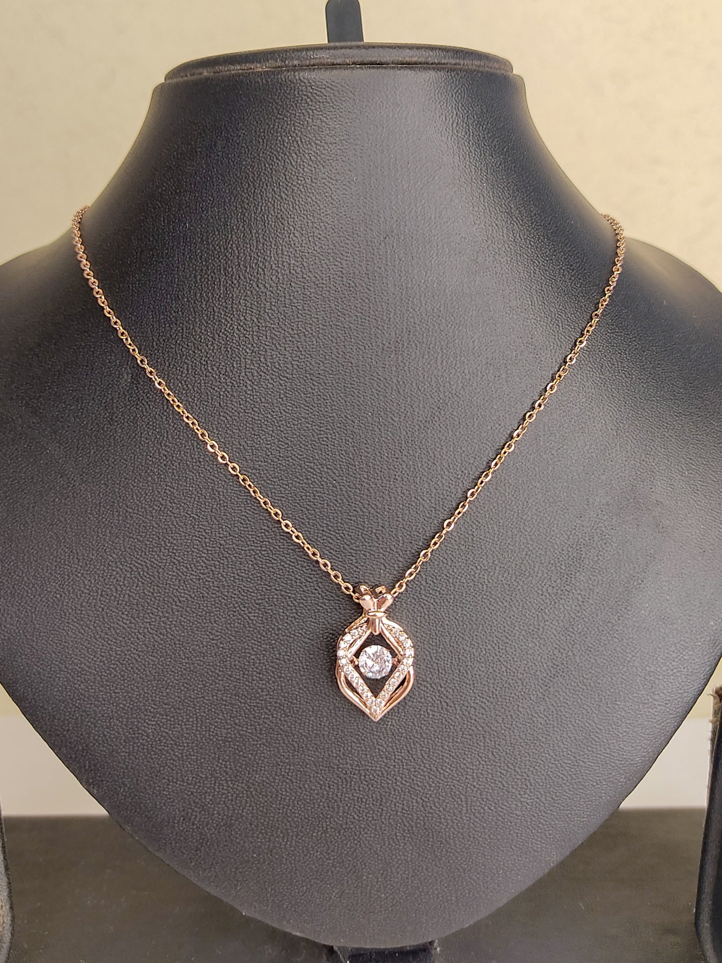 216  Rose Gold Potli Necklace