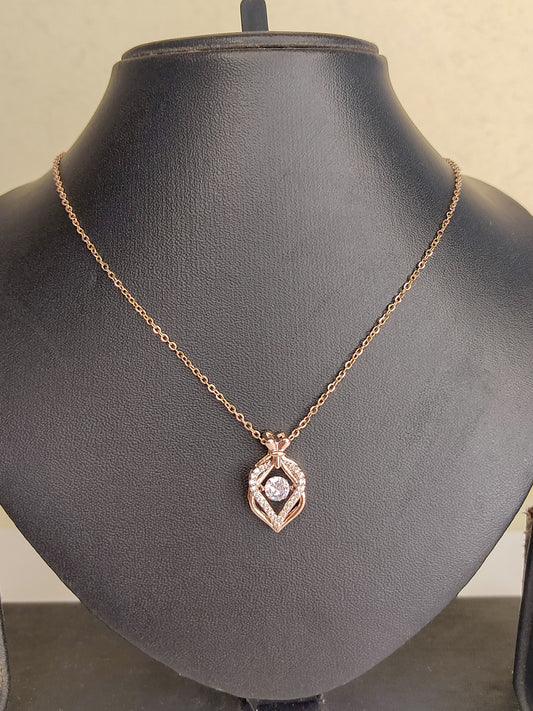 216  Rose Gold Potli Necklace