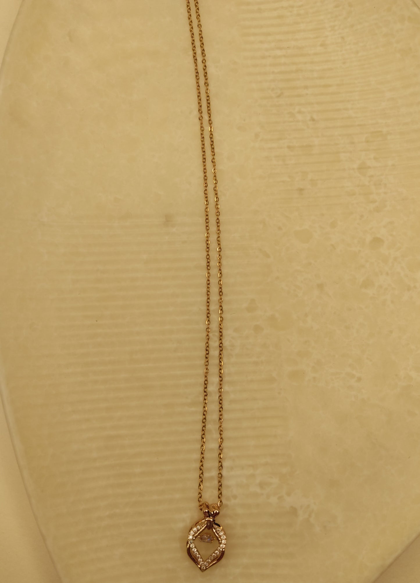 216  Rose Gold Potli Necklace