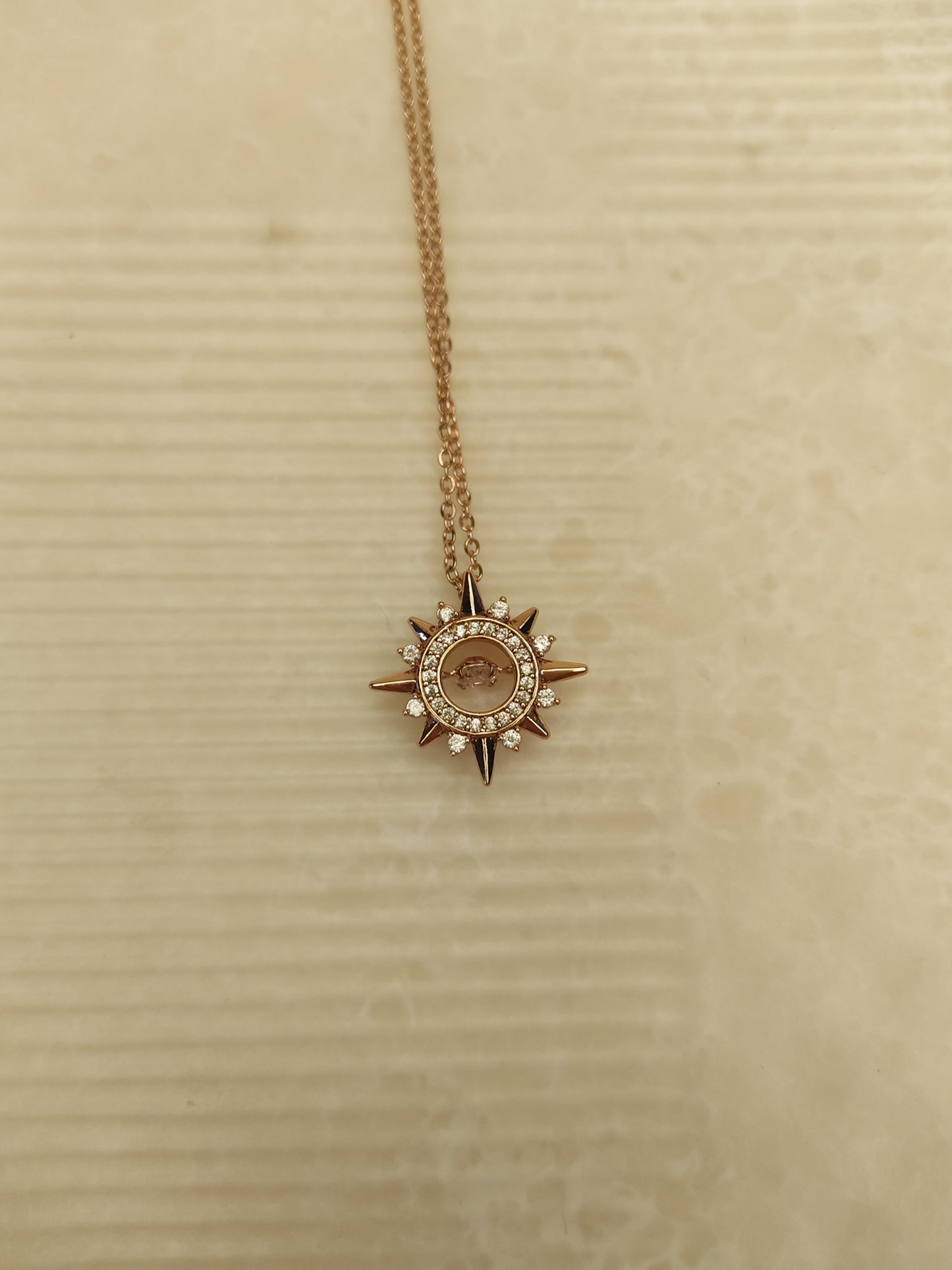 218 Rose Gold Sun Necklace
