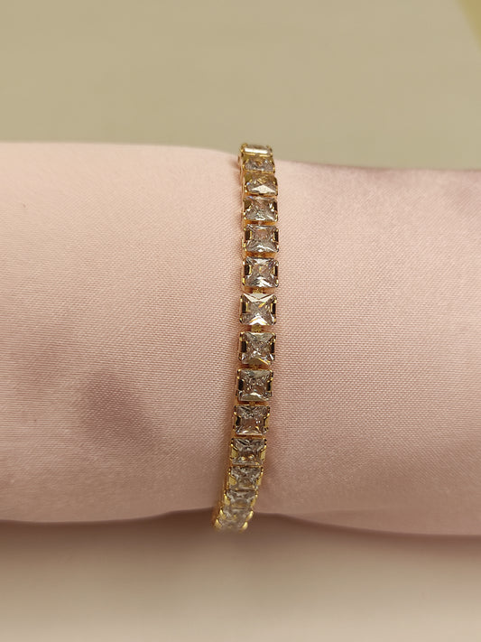 231 Gold American Diamond Classic Bracelet
