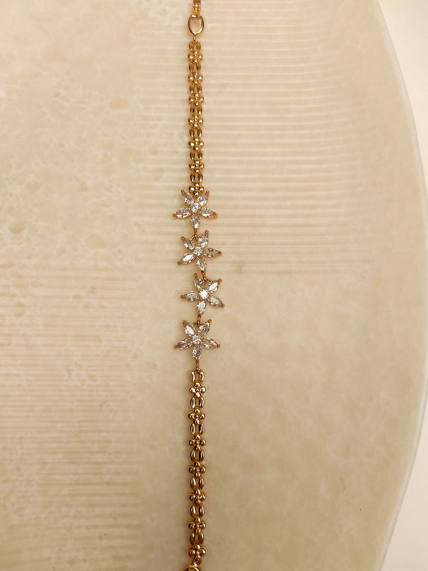 233 Rose Gold Flower Bracelet