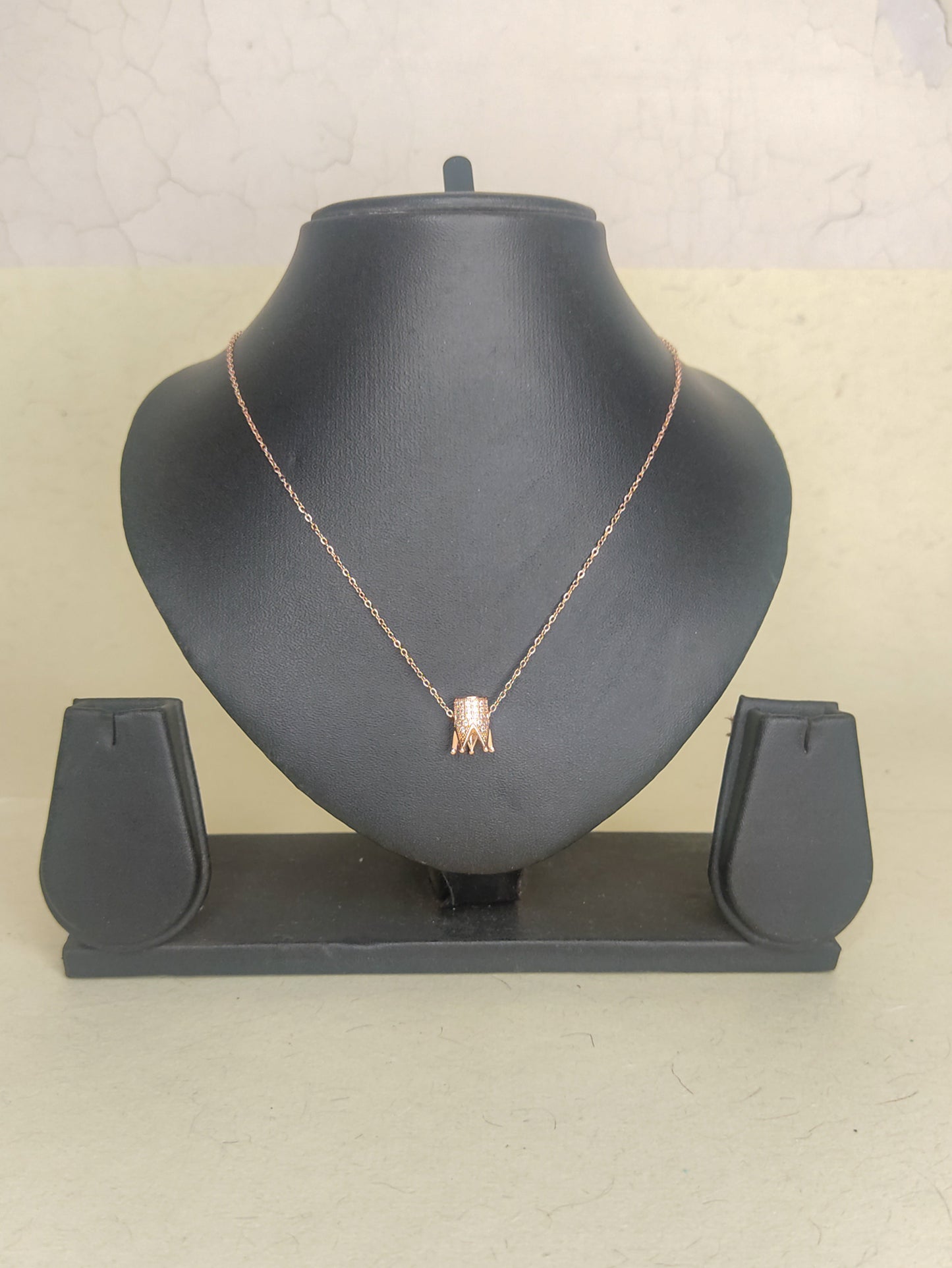 238 Rose Gold Crown Necklace