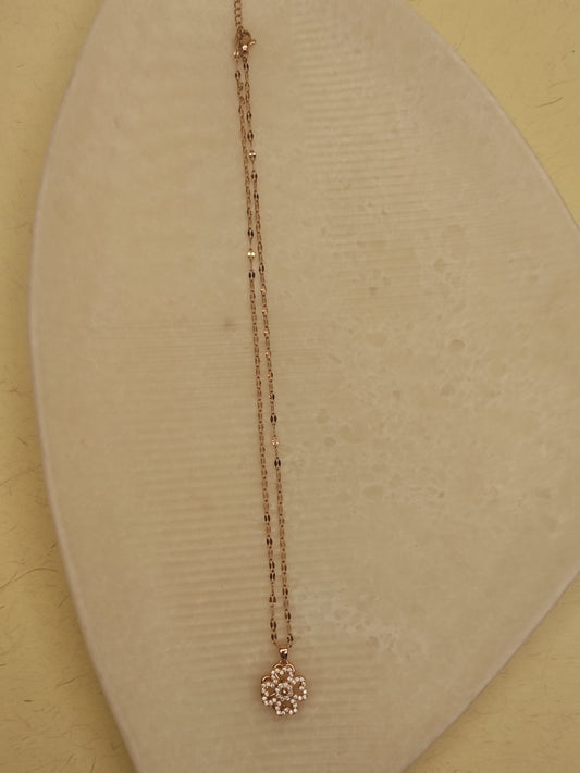 240 Rose Gold Clover Necklace
