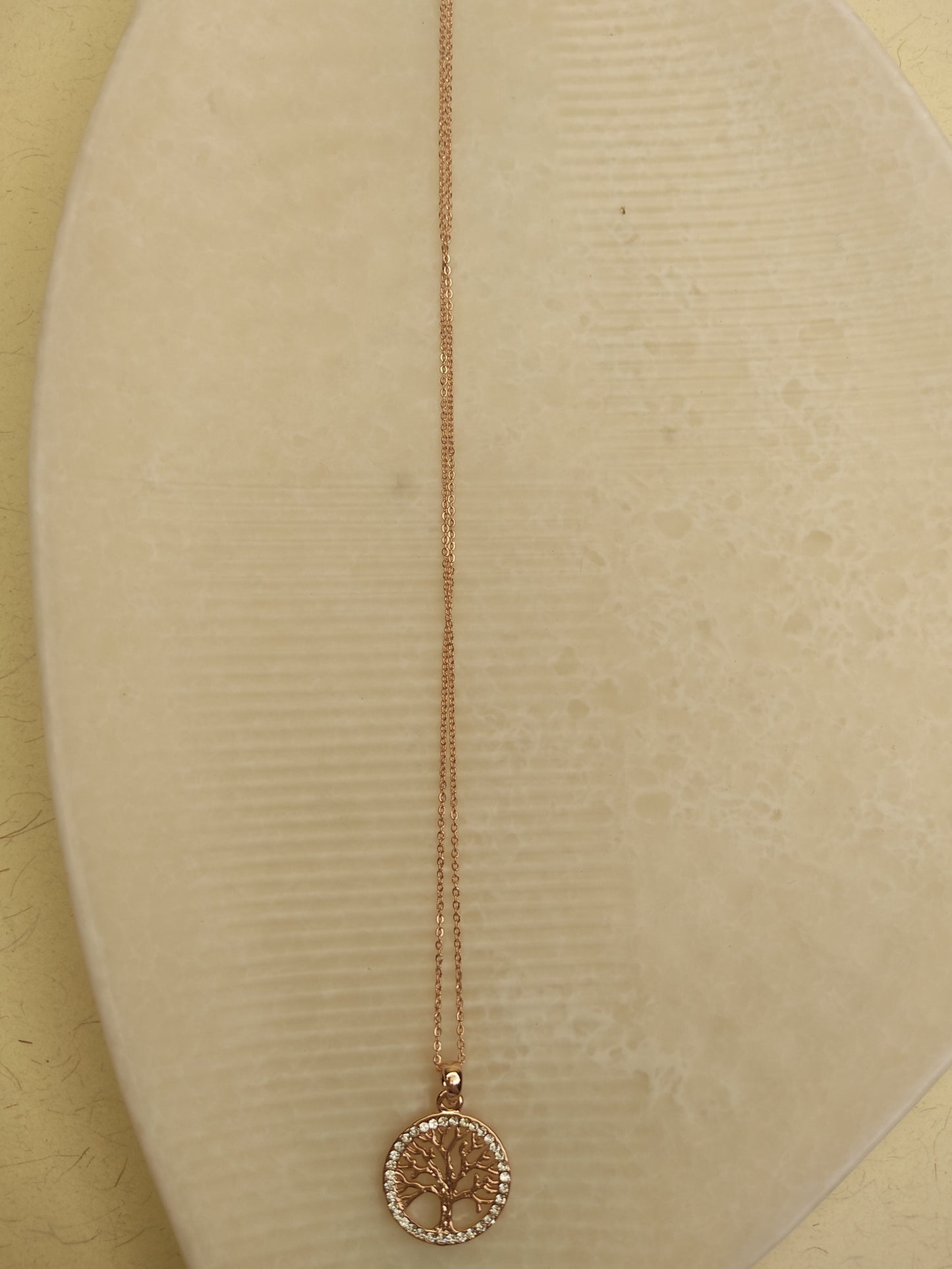244 Rose Gold Tree Of Life Necklace