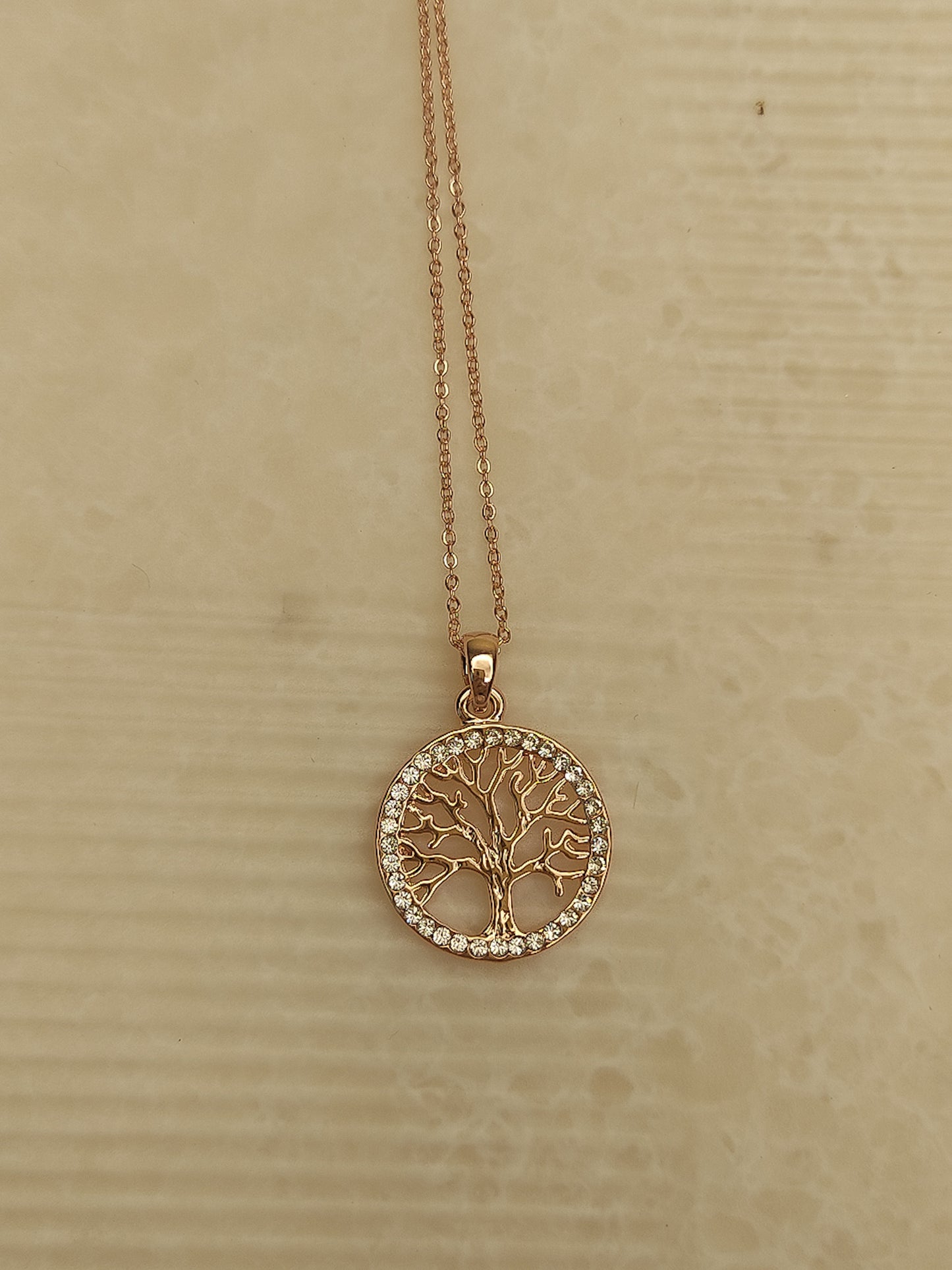 244 Rose Gold Tree Of Life Necklace