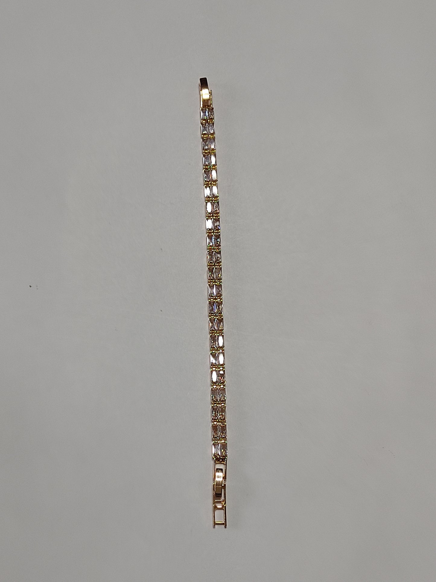 262 Gold Cube Tennis Bracelet