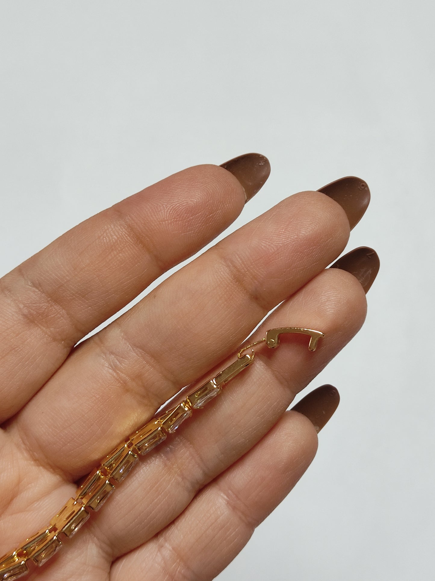 262 Gold Cube Tennis Bracelet
