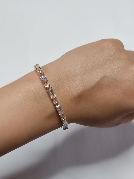 264 Gold Bold Runner Tennis Bracelet