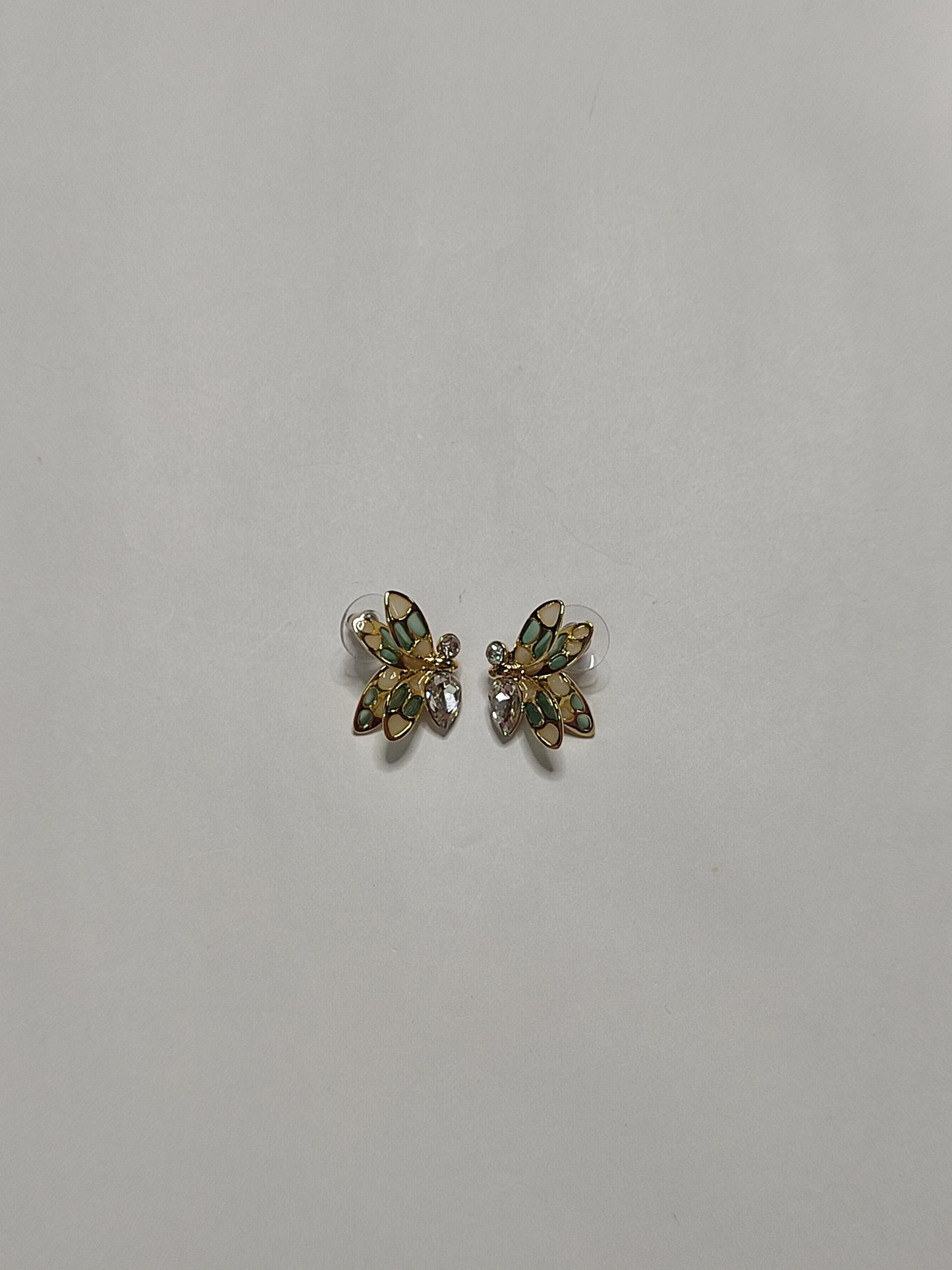 278 Green Butterfly Studs