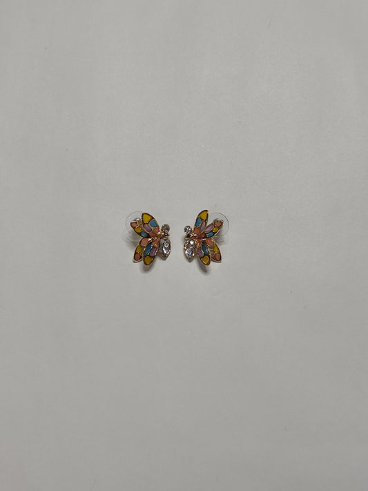 279 Multicolour Butterfly Studs