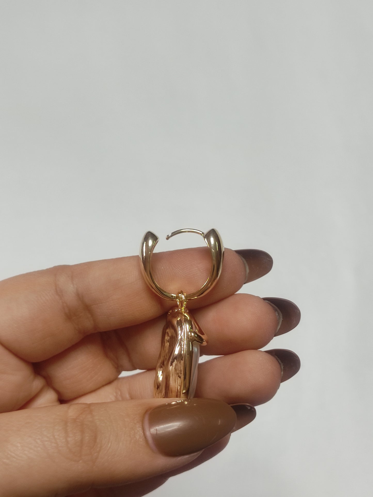 283 Gold & Pearl Geometric Danglers
