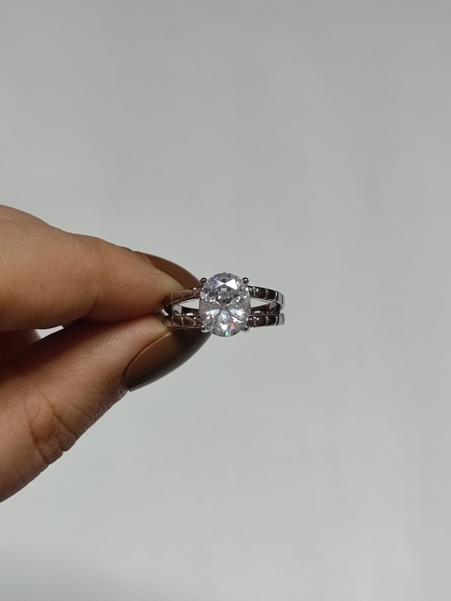 321 Silver Solitaire Ring