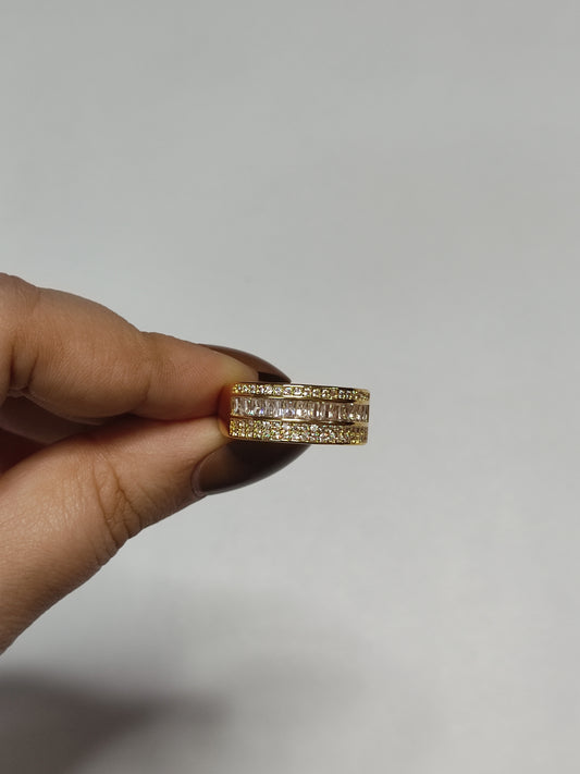 327 Gold Double Row Cocktail Band