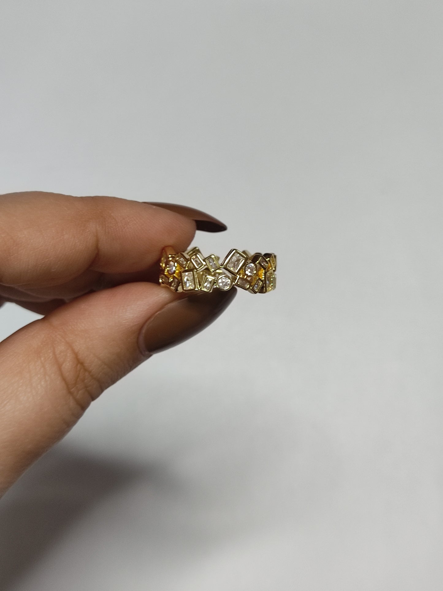 328 Gold Cluster Stack Band