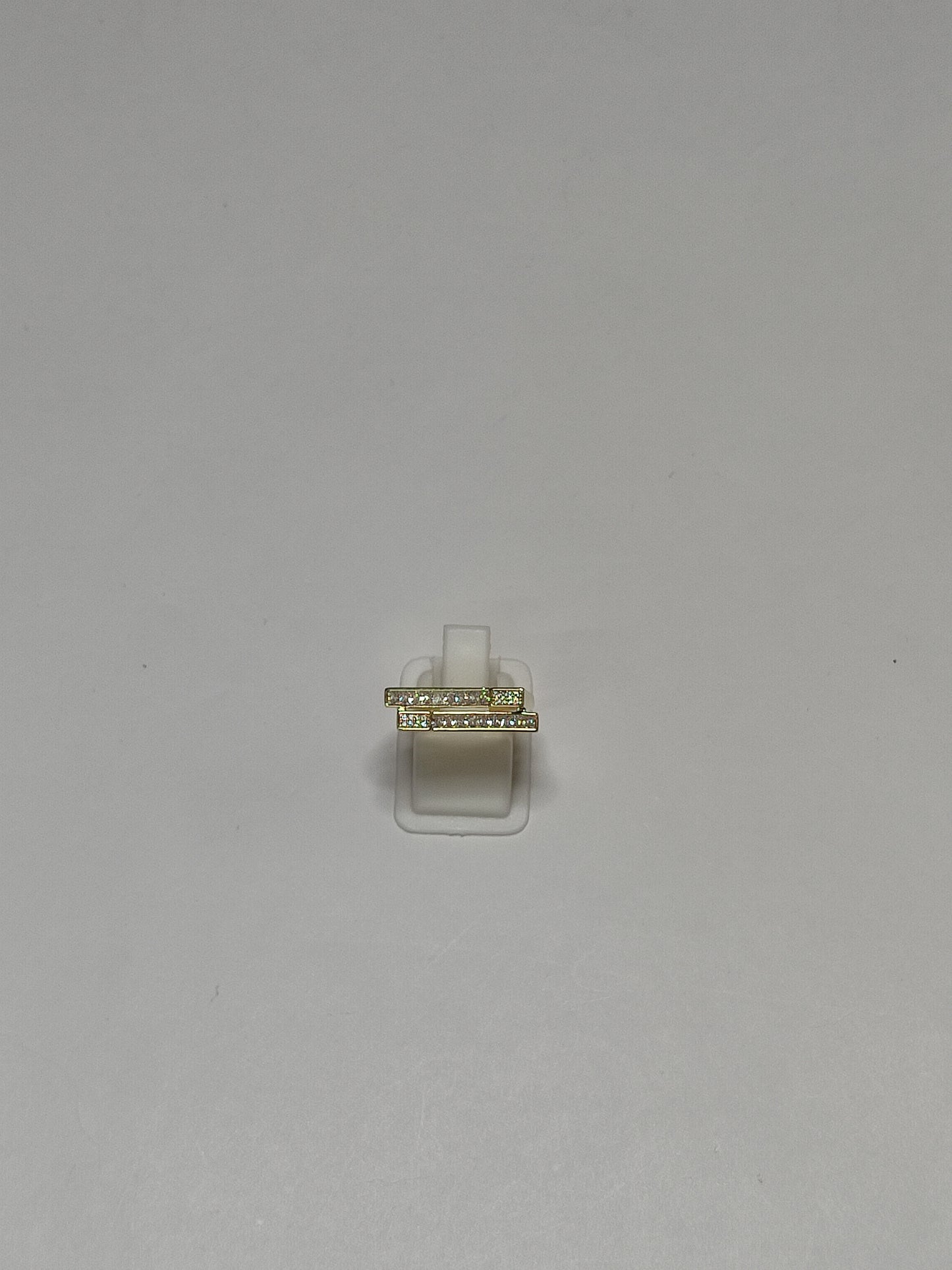 329 Gold Square Stack Band Ring