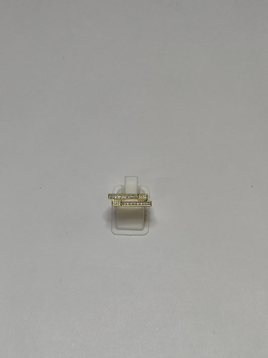329 Gold Square Stack Band Ring