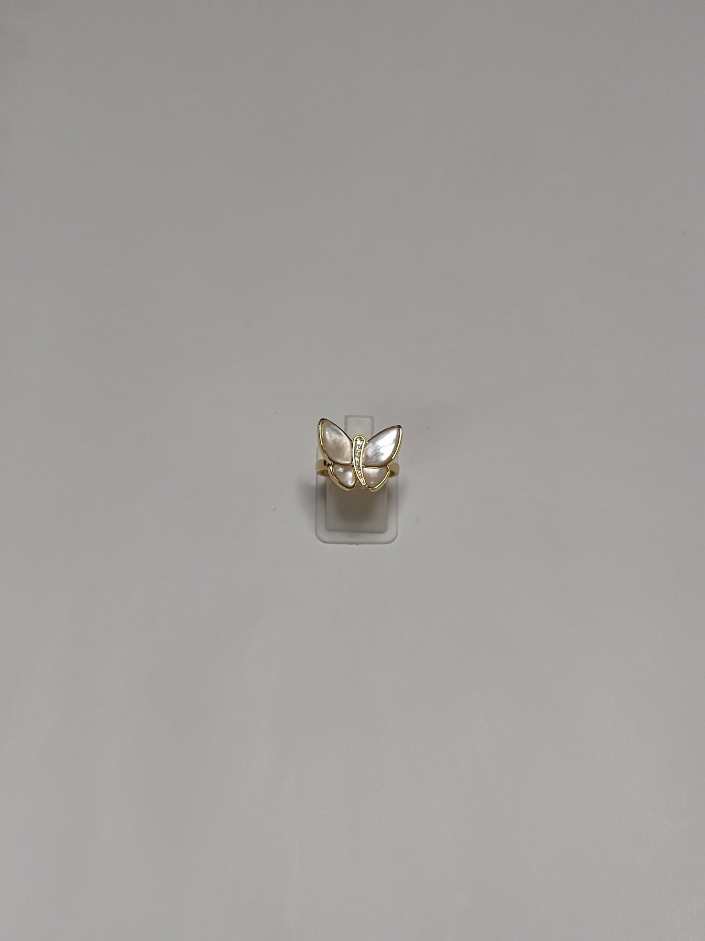 333 Gold Dainty Butterfly Ring