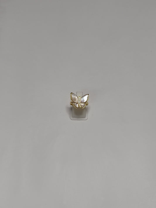 333 Gold Dainty Butterfly Ring