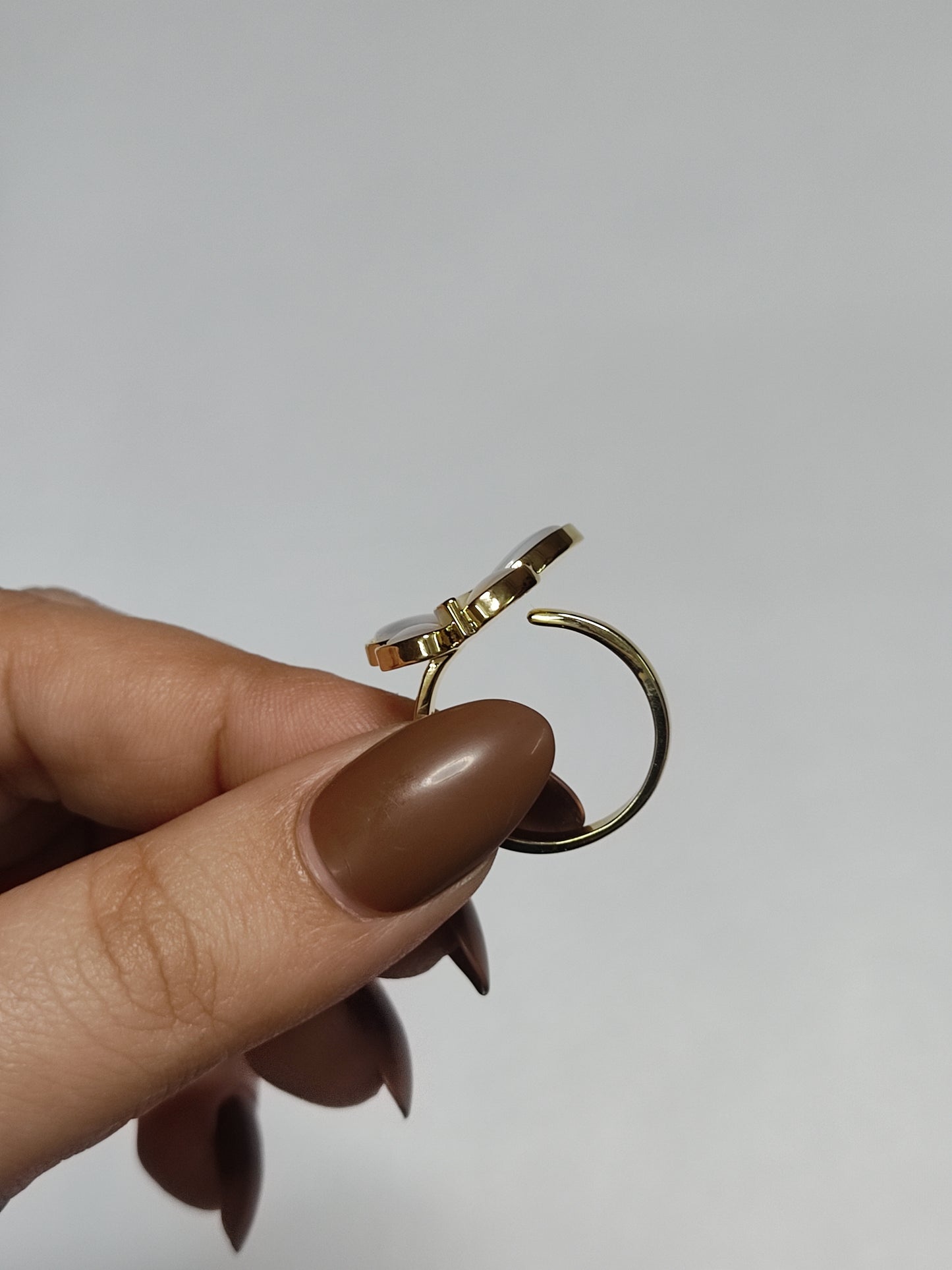333 Gold Dainty Butterfly Ring